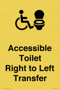 Accessible Toilet with Right to Left Transfer